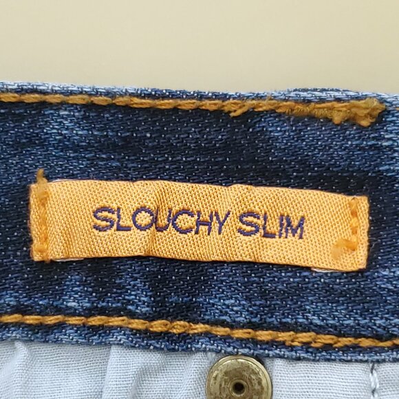 Tory Burch Slouchy Slim Gold Logo Hardware Low-Rise Y2K Women's Jeans Size 27 - Picture 12 of 14